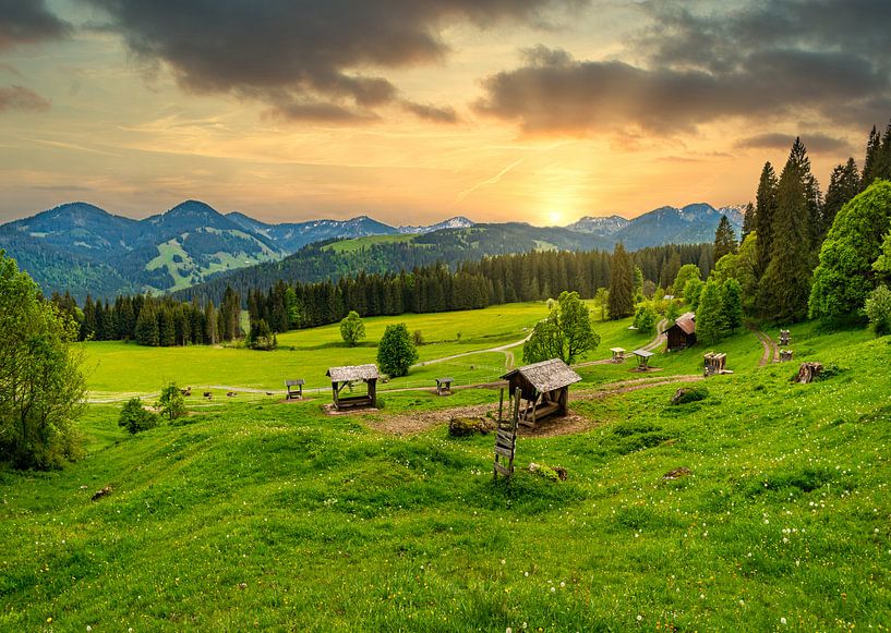 Coucher de soleil abstrait dans l'Allgäu par MindScape Photography