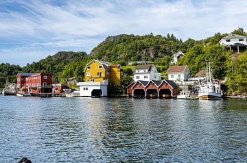 Little harbor on the Norwegian south coast by Adelheid Smitt