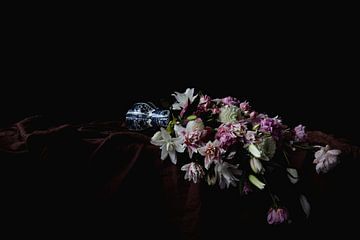Fallen flowers still life by Moniek Kuipers