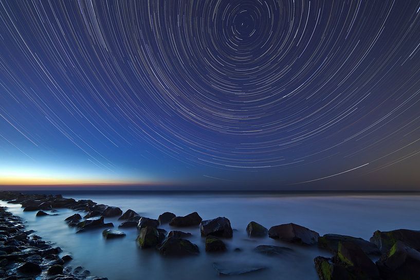 Star streaks over the North Sea by Anton de Zeeuw