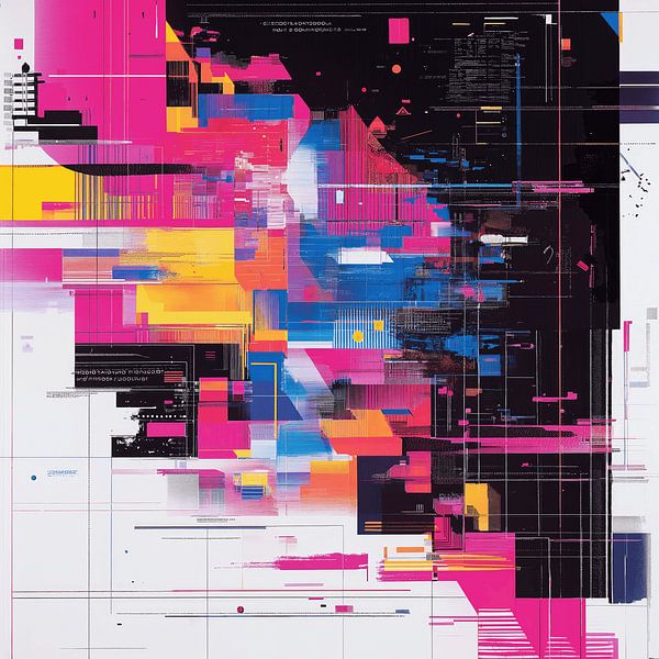 Digital Fragmentation in Neon colours by BS