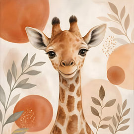 Boho Botanical Nursery Collection - Baby Giraffe