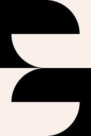 Modern Geometric Minimalist Art in Black and White No. 9 by Dina Dankers