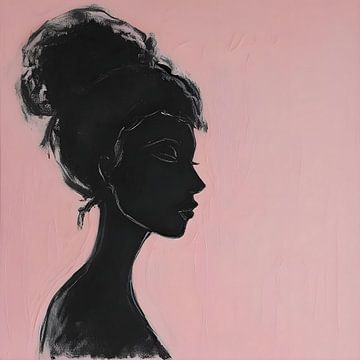 Houtskool Roze van FoXo Art