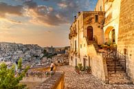 Zonsondergang oude stad Matera, Italië van Sjouke Hietkamp thumbnail