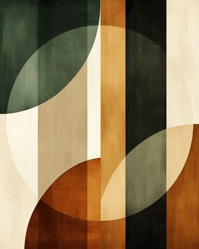 Moderne Formen und Linien in Erdtönen