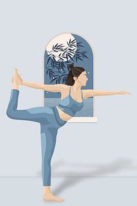 Zen Midnight Yoga I sur Marja van den Hurk
