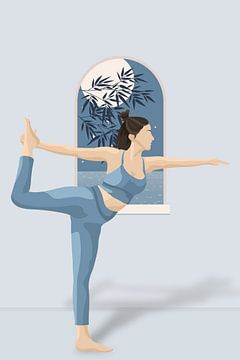 Zen Midnight Yoga I by Marja van den Hurk