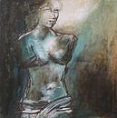 Portret van de Venus van Milo. Het borstbeeld van Aphrodite van Linda Dammann thumbnail