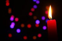 Kaars met lichtjes