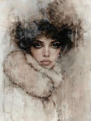 Modern portret in neutrale kleurtinten