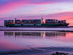 2016-02-07 Containerschiff CSCL Indian Ocean