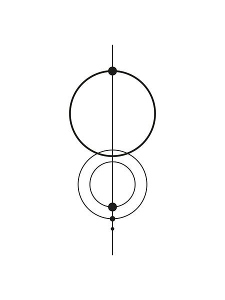 Cercles minimalistes - Impression géométrique par MDRN HOME