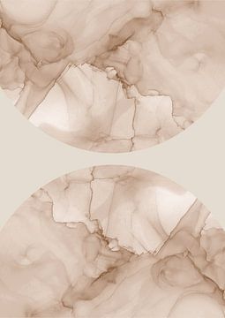 Collage of watercolor shapes with marble look by Studio Allee