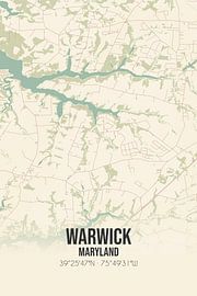 Vintage map of Warwick (Maryland), USA. by Prints of Place