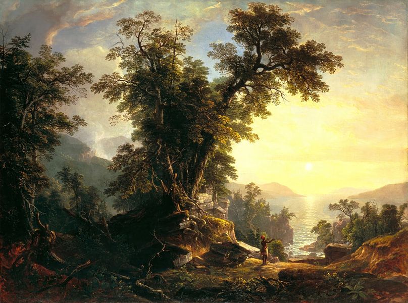 Die Vesper des Indianers - Asher Brown Durand von Accessible Art
