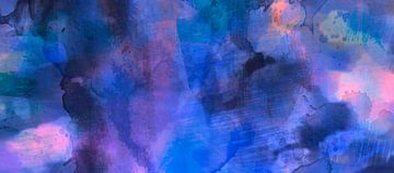 Kosmos Droom Meditatie Blauw Violet Modern Natuur Expressionist van FRESH Fine Art
