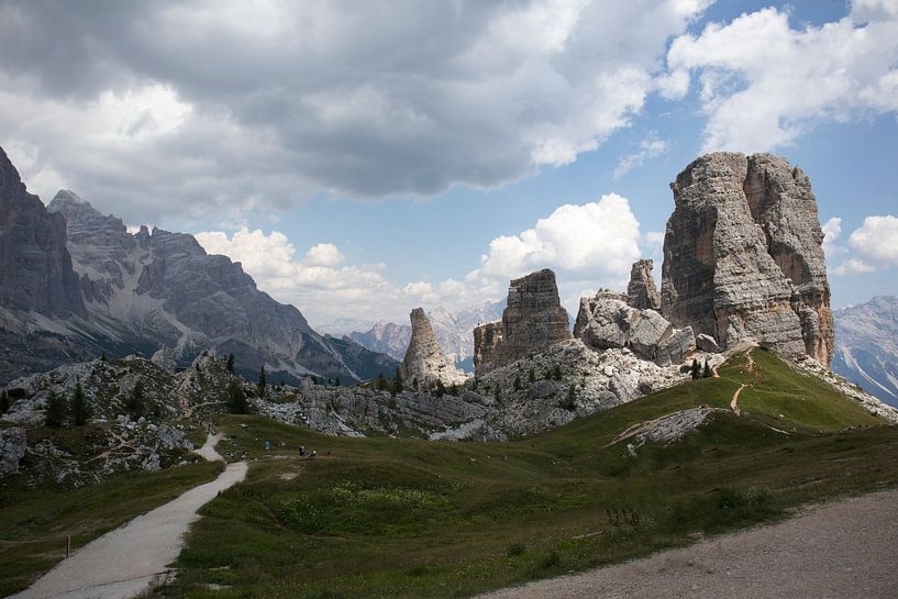 Dolomites, Cinque Torri, Italy by Kees van Dun