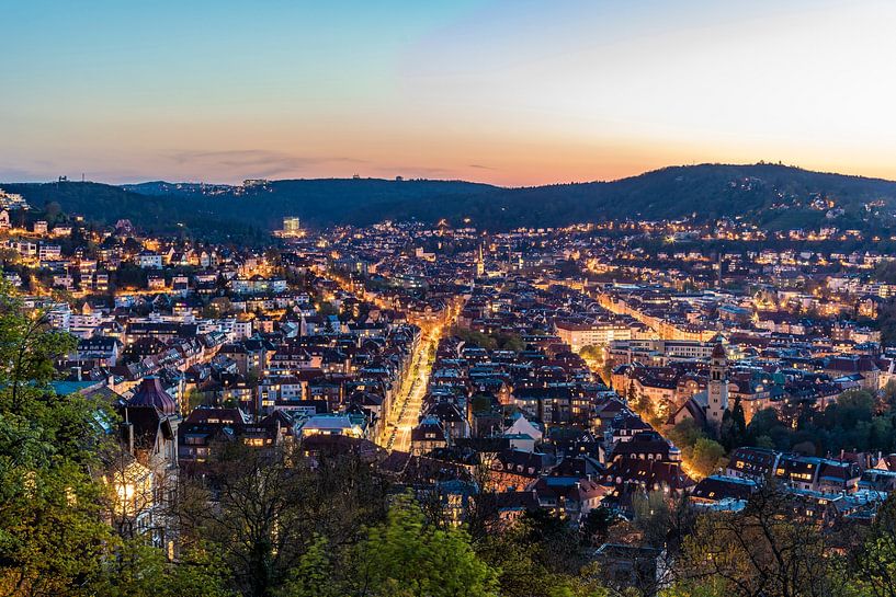 Stuttgart-Sud le soir par Werner Dieterich