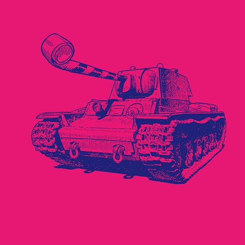 Party Tank - blauw/magenta