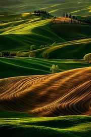 Green hills in the soft light by Poster Art Shop