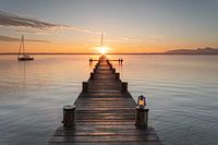 Lever de soleil sur le lac de Chiem