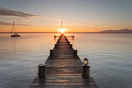 Sonnenaufgang am Chiemsee von Ulrich Kuschel
