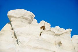 Chalk cliffs at Sarakiniko beach on Milos, Greece
