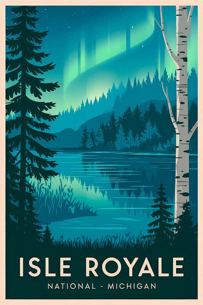 Isle Royale, Michigan by Poster Art Shop