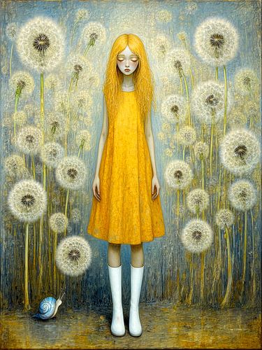 Dandelion Dream met meisje en slak
