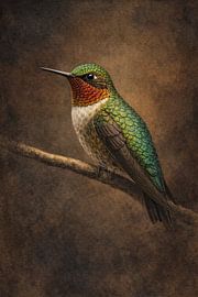 Décoration murale Hummingbird Wildlife dans des tons naturels