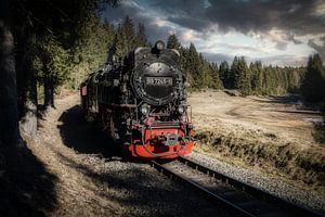 De oude stoomtrein