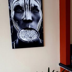 Customer photo: Tribal beauty - Ethiopia, Mursi people, Sergio Pandolfini by 1x, on canvas