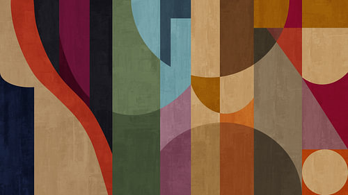 Formes abstraites modernes tons de terre