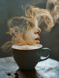 eine Tasse Kaffee oder Cappuccino trinken