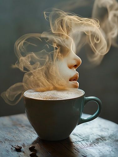 drink a cup of coffee or cappuccino