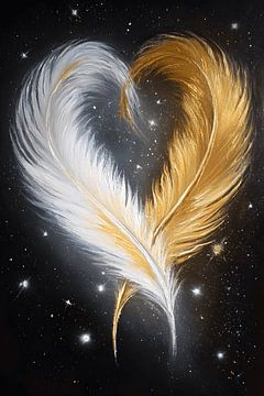 Heart-shaped feather by MNS Designs