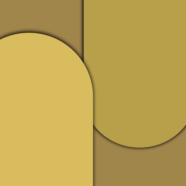 Yellow gold square by Mad Dog Art