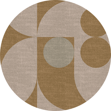 Moderne abstracte retro geometrische vormen in aardetinten: beige, bruin, grijs van Dina Dankers