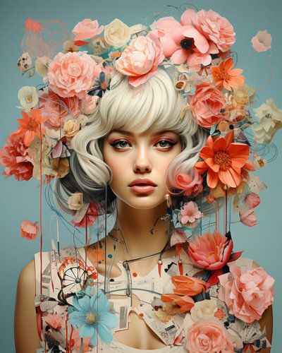 Modernes Porträt, Collagekunst