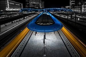 La gare centrale d'Utrecht la nuit ! sur Jan Hermsen