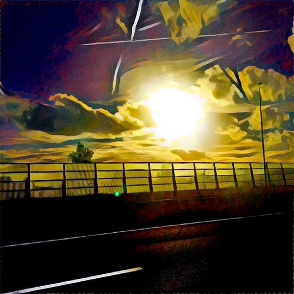 Highway at evening von L.J. Lammers