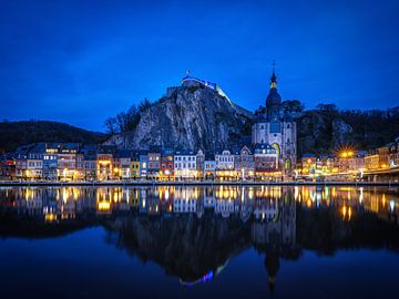 Moonlight Mystery: The Church of Dinant by Night by Bart Ros