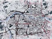 Kaart van Regensburg in de stijl 'White Winter' van Maporia thumbnail