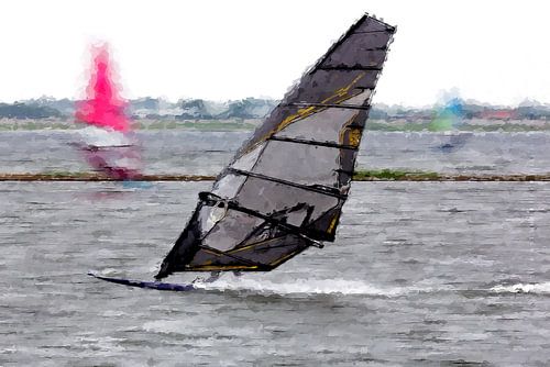 Windsurfing (art, abstract)