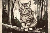 Cute cat in the forest by Art & Soul Creations thumbnail