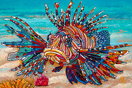 Hidden Beauty: Coral Devil underwater by Happy Paintings / Renata Rolefes Art