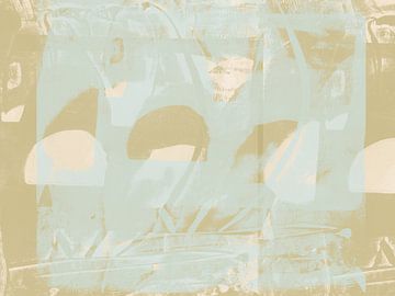 Spring forest. Abstract painting in pastel colors. by Dina Dankers