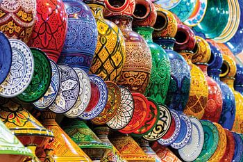 Multi color aardewerk - Marrakech - Marokko
