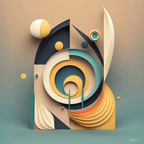 abstract geometric retro art